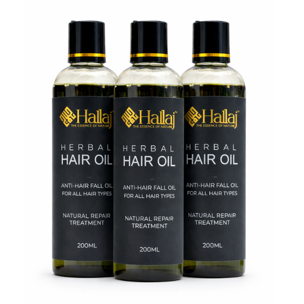 Organic Hallaj Herbal Herbal Oil for damaged and dry hair treatment